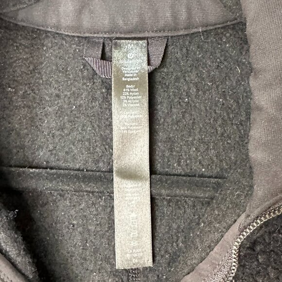LULULEMON Tundra Trek 1/2 Zip Sherpa Fleece Jacket Coat medium - Picture 4 of 8
